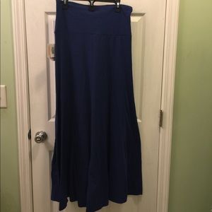 Lularoe Maxi Skirt large solid blue